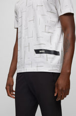 BOSS Jersey T-Shirt with Printed Stripes