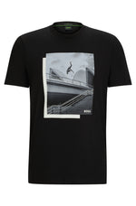 BOSS Jersey Black T-Shirt with Photo Print