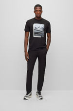 BOSS Jersey Black T-Shirt with Photo Print