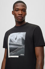 BOSS Jersey Black T-Shirt with Photo Print