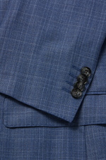 BOSS SLIM-FIT 2pcs Suit In CHECKED VIRGIN-WOOL SERGE
