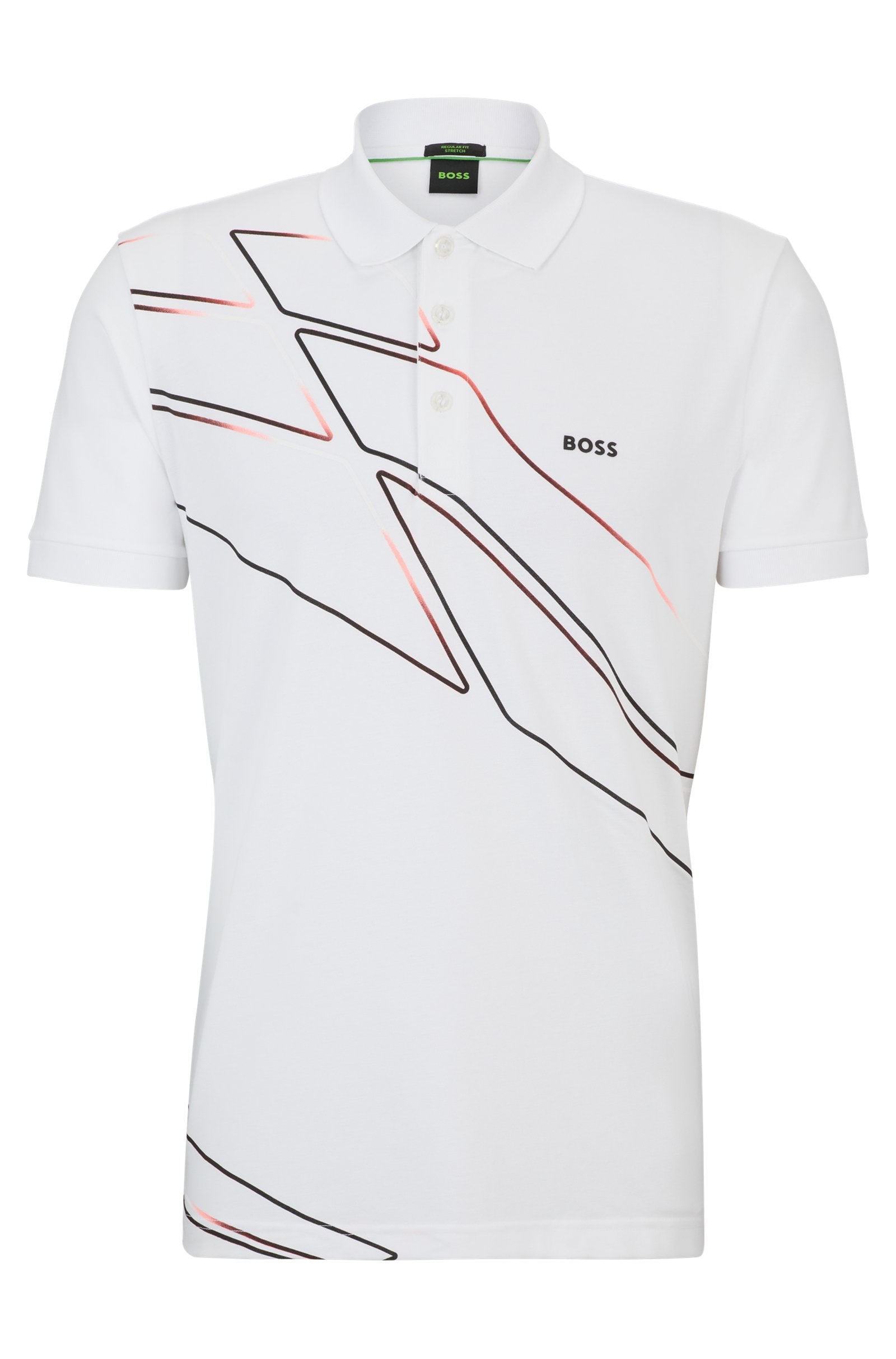 Boss Active-Stretch Polo Shirt with Seasonal Artwork