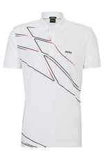 Boss Active-Stretch Polo Shirt with Seasonal Artwork