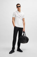 Boss Active-Stretch Polo Shirt with Seasonal Artwork