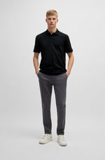 BOSS Interlock-cotton polo shirt with logo print