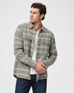 Paige Mens Wilbur Overshirt in Smoked Sage