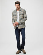 Paige Mens Wilbur Overshirt in Smoked Sage