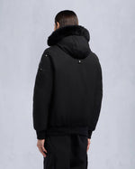 Moose knuckles Mens Original Ballistic Bomber in Black with Black Shearling