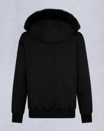 Moose knuckles Mens Original Ballistic Bomber in Black with Black Shearling