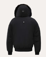 Moose knuckles Ballistic Black Bomber with Black Shearling