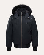 Moose knuckles Ballistic Black Bomber with Black Shearling