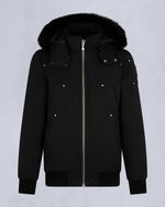 Moose knuckles Mens Original Ballistic Bomber in Black with Black Shearling