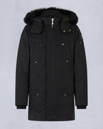 Moose Knuckles Mens Original Stirling Parka in Black with Black Shearling