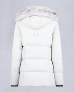 Moose Knuckles Womens Cloud 3Q Jacket in Stone with Natural Shearling