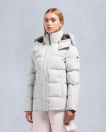 Moose Knuckles Womens Cloud 3Q Jacket in Stone with Natural Shearling