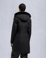 Moose Knuckles Womens Cloud Parka in Black with Black Shearling