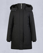 Moose Knuckles Womens Cloud Parka in Black with Black Shearling