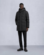 Moose Knuckles Mens Cloud Parka in Black with Black Shearling