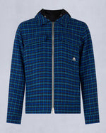 Moose Knuckles Mens Snowdon Shirt Jacket in Sodalite Check