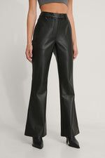 NA-KD Flared Vegan Leather Pants