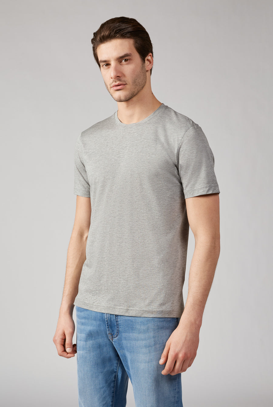 Tシャツ・カットソー Pal Zileri Cotton t-shirt black cotton relaxed fit t-shirt with velvet effect print