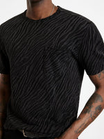 JOHN VARVATOS DIAGONAL JACQUARD CREW SWEATER