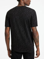 JOHN VARVATOS DIAGONAL JACQUARD CREW SWEATER