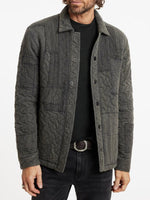 John Varvatos Patchwork Quilted Kelp Jacket