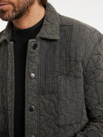 John Varvatos Patchwork Quilted Kelp Jacket