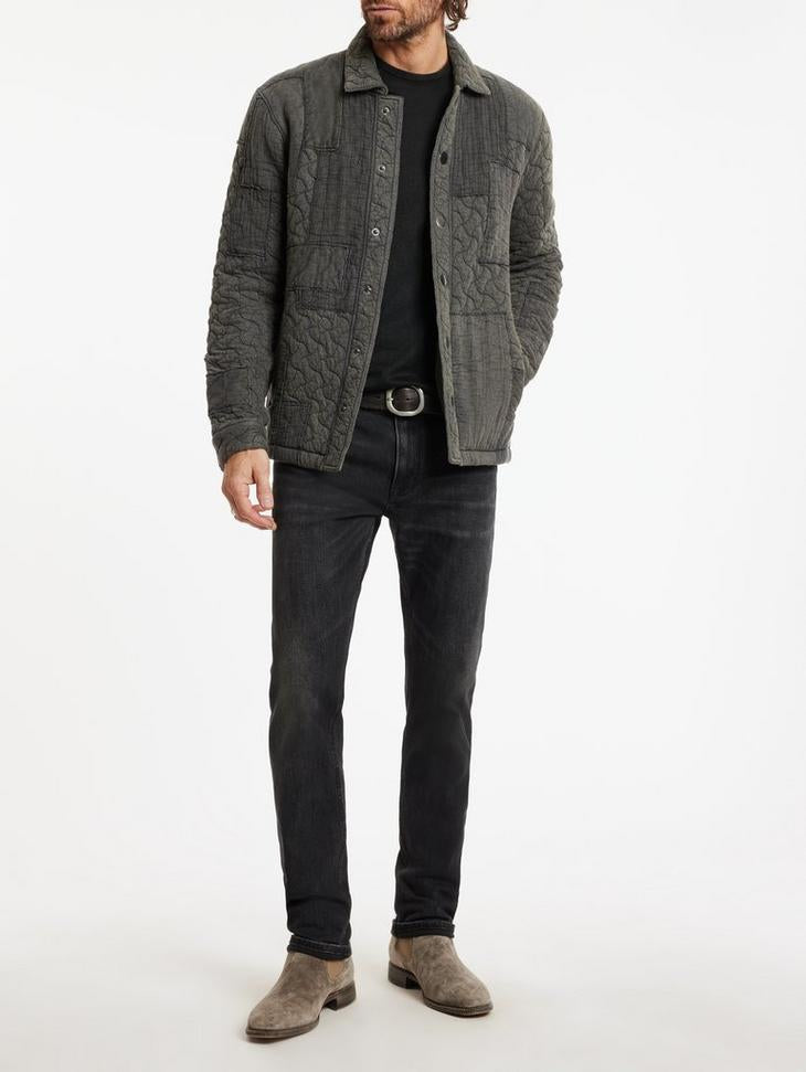 John Varvatos Patchwork Quilted Kelp Jacket