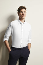 Bugatti Easy Care Long Sleeve White Shirt