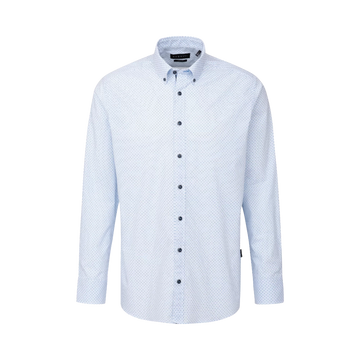 Bugatti Easy Care Long Sleeve Blue Shirt