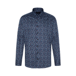 Bugatti Navy Based Floral Print Shirt