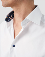 Eton Contemporary Fit Dress Shirt with Floral Pattern Detail