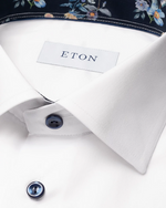 Eton Contemporary Fit Dress Shirt with Floral Pattern Detail