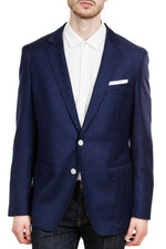 BOSS Hartlay Italian Woven Blazer in Navy