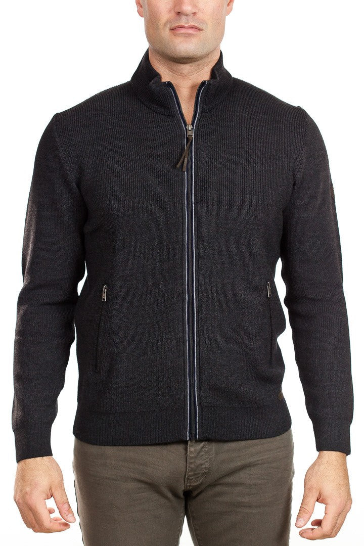 Brax - Jake Full Zip Sweater - Grey