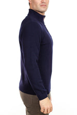 Brax - Soren Quarter Zip Sweater - Navy