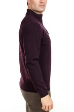 Brax - Soren Quarter Zip Sweater - Wine