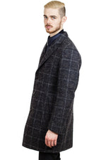 Bugatti Men&#39 s Flexcity Check Coat in Blue