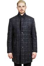 Bugatti Men&#39 s Flexcity Check Coat in Blue