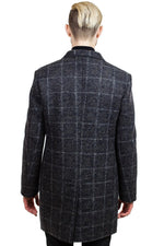 Bugatti Men&#39 s Flexcity Check Coat in Blue