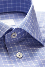 Eton Blue Check Twill Shirt