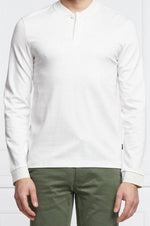 BOSS Slim-fit Polo Shirt in Cotton with Henley Collar