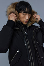 DIXON F 2-in-1 down bomber with natural fur in Black