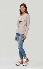 Soia & Kyo IONI sustainable knit cardigan with oversized lapel