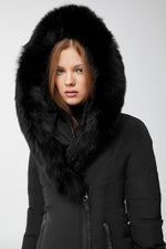 Mackage KAY down coat with blue fox fur Signature Mackage Collar