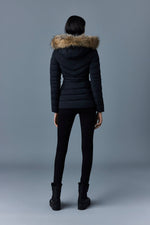 Mackage Patsy-F Black Down Jacket with Natural Fox Fur