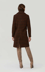 Soia & Kyo REN straight fit houndstooth wool coat