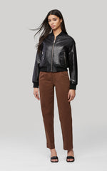 Soia & Kyo SKY 2-in-1 reversible bomber leather jacket